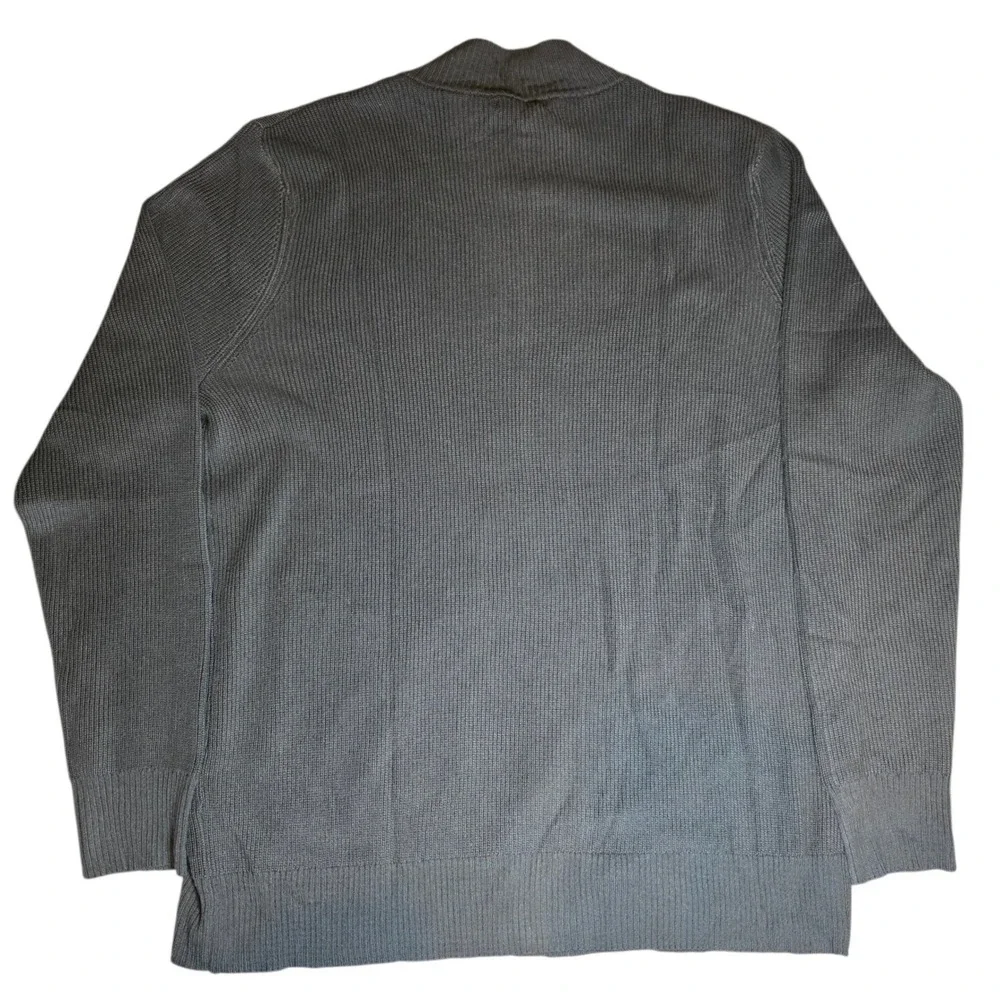 COOFANDY Men‎ Full Zip Knit Cardigan Sweater Jacket Black Ribbed Pockets XL NWT